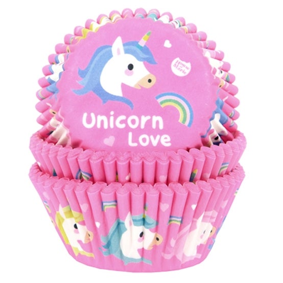 House of Marie Baking Cups Unicorn pk/50