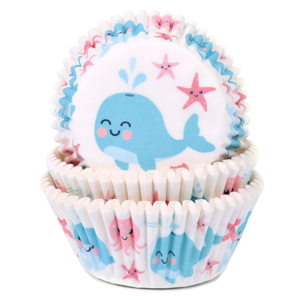 House of Marie Baking Cups Whale pk/48