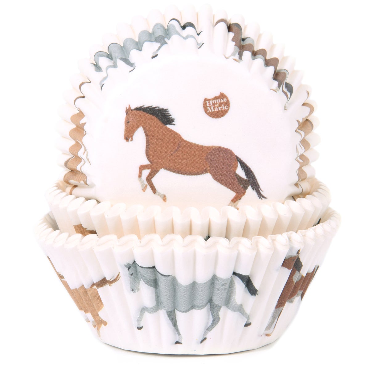 House of Marie Baking Cups Horses pk/48