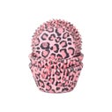 House of Marie Baking Cups Leopard Pink pk/48