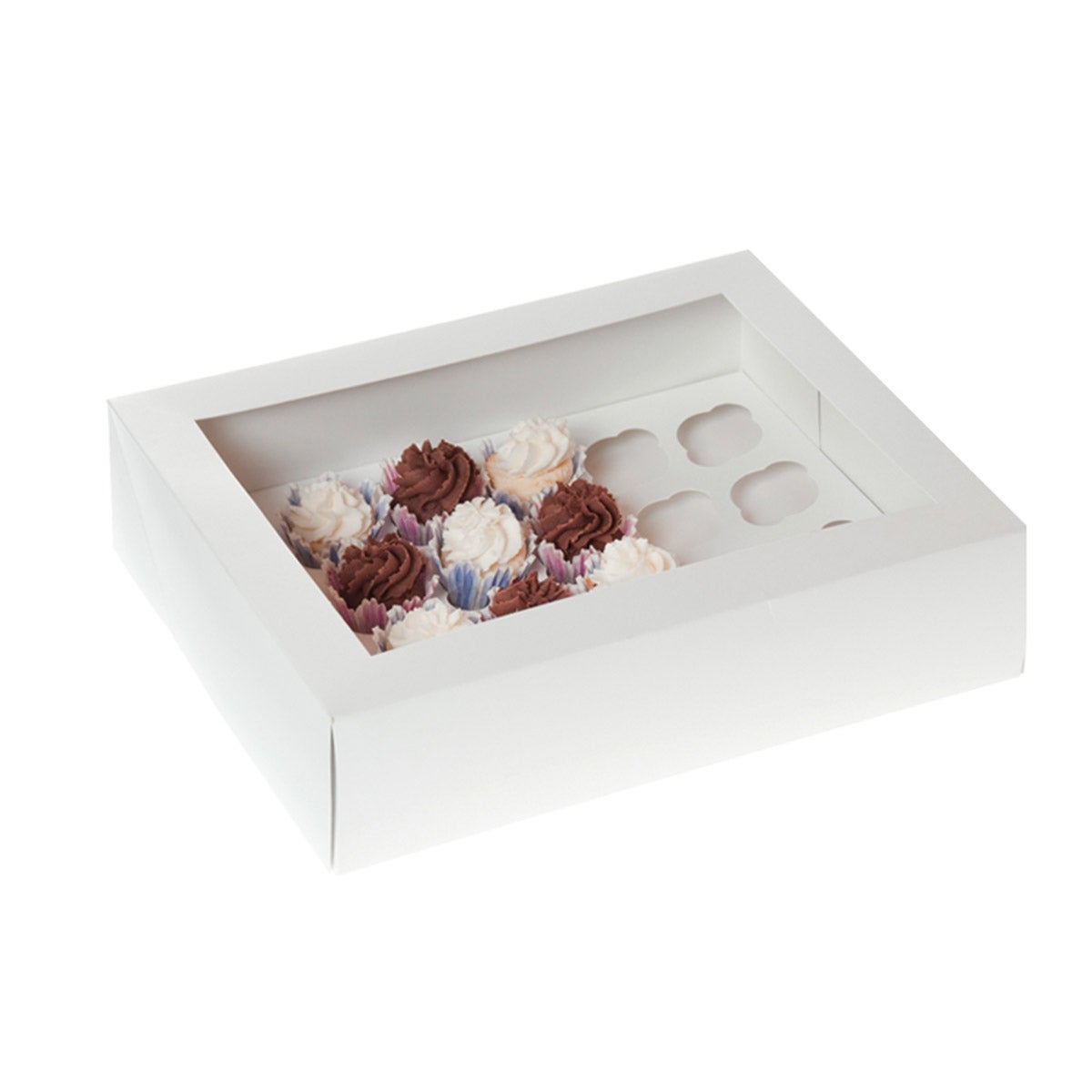 House of Marie Mini Cupcake Box 24 - White pk/2
