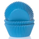 House of Marie Baking cups Cyan blue - pk/48