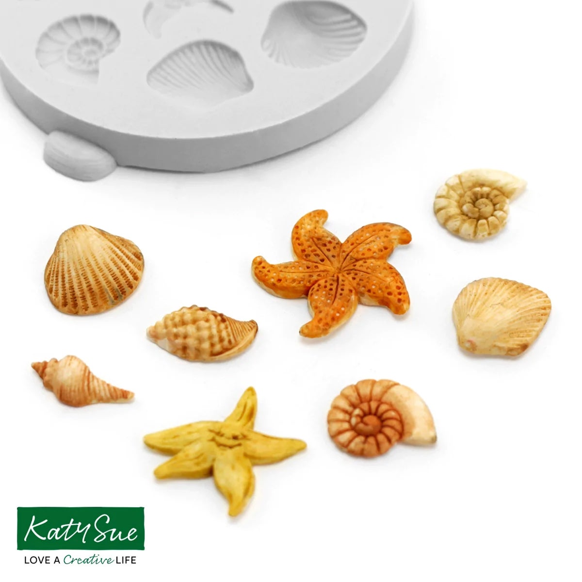 Katy Sue Mould Miniature Shells and Starfish