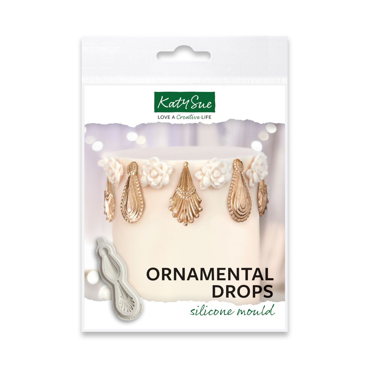 Katy Sue Silicone Mould - Ornamental Drops