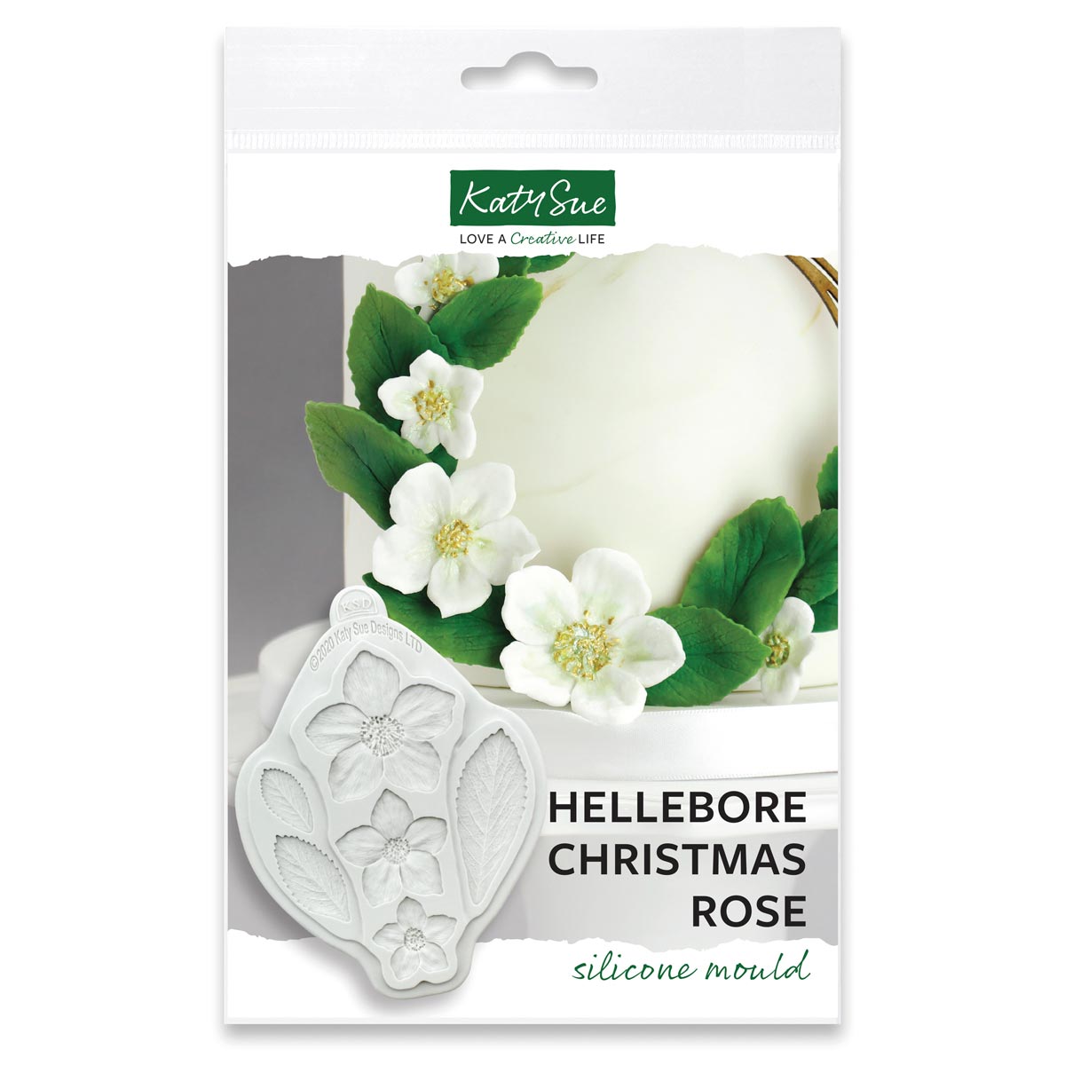 Katy Sue Silicone Mould Hellebore Christmas Rose