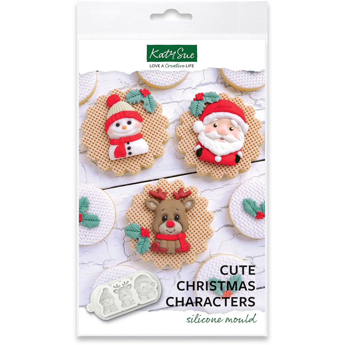 Katy Sue Silicone Mould - Cute Christmas Characters