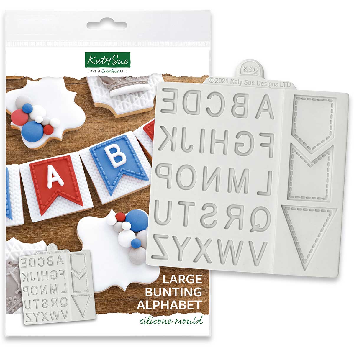 Katy Sue Mould Large Bunting Alphabet