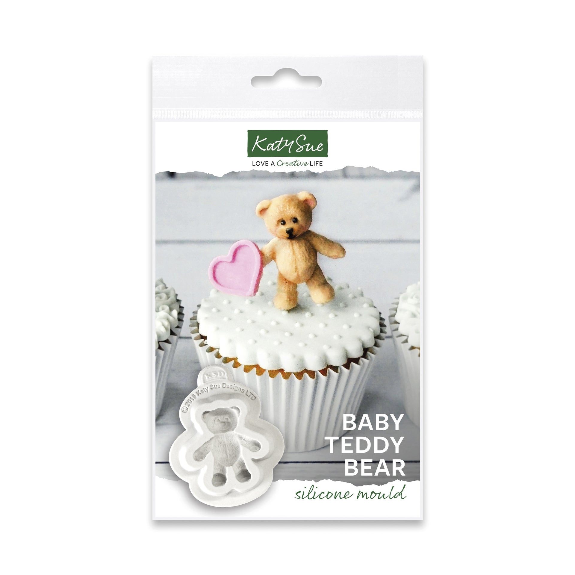 Katy Sue Silicone Mould - Baby Teddy Bear