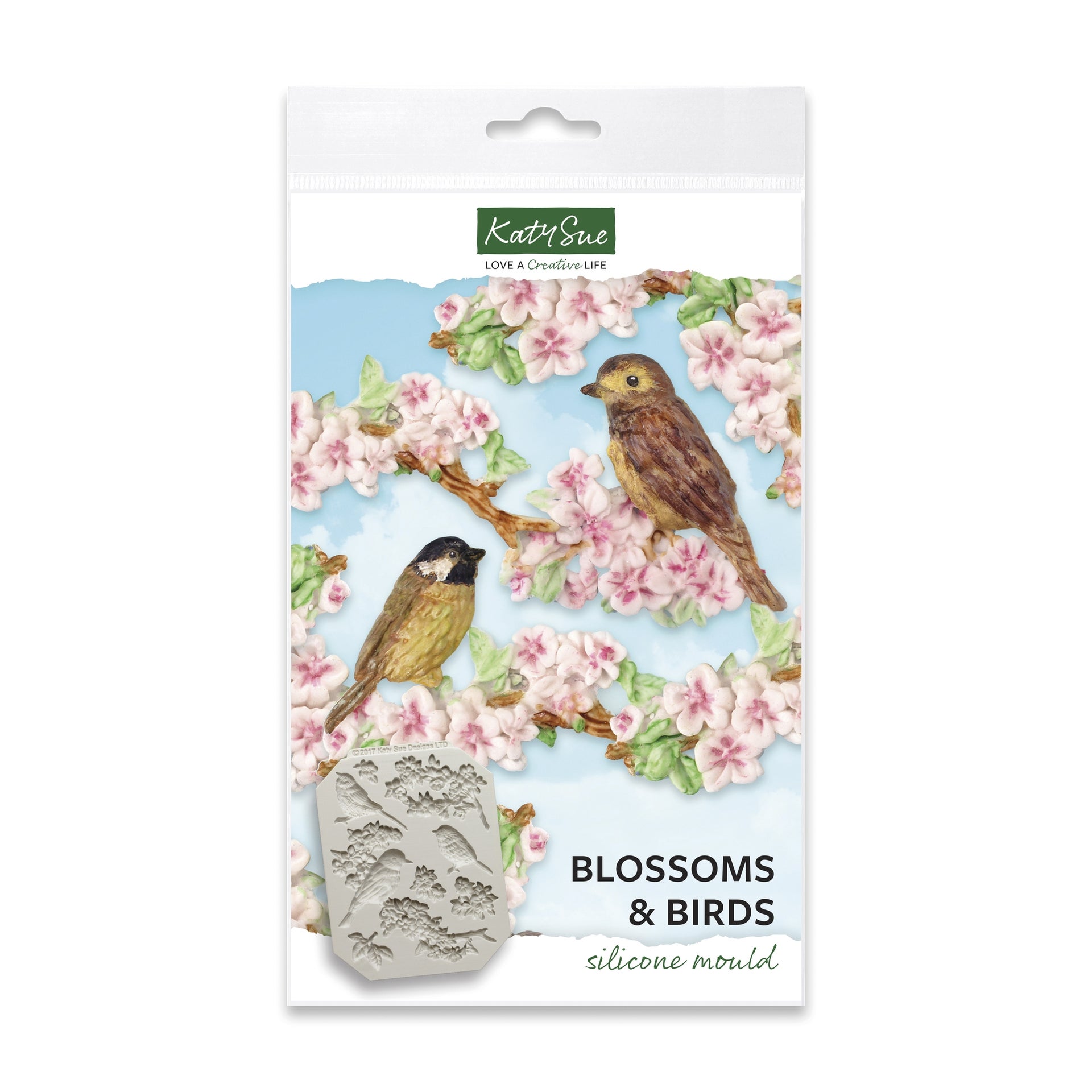 Katy Sue Silicone Mould - Blossoms & Birds