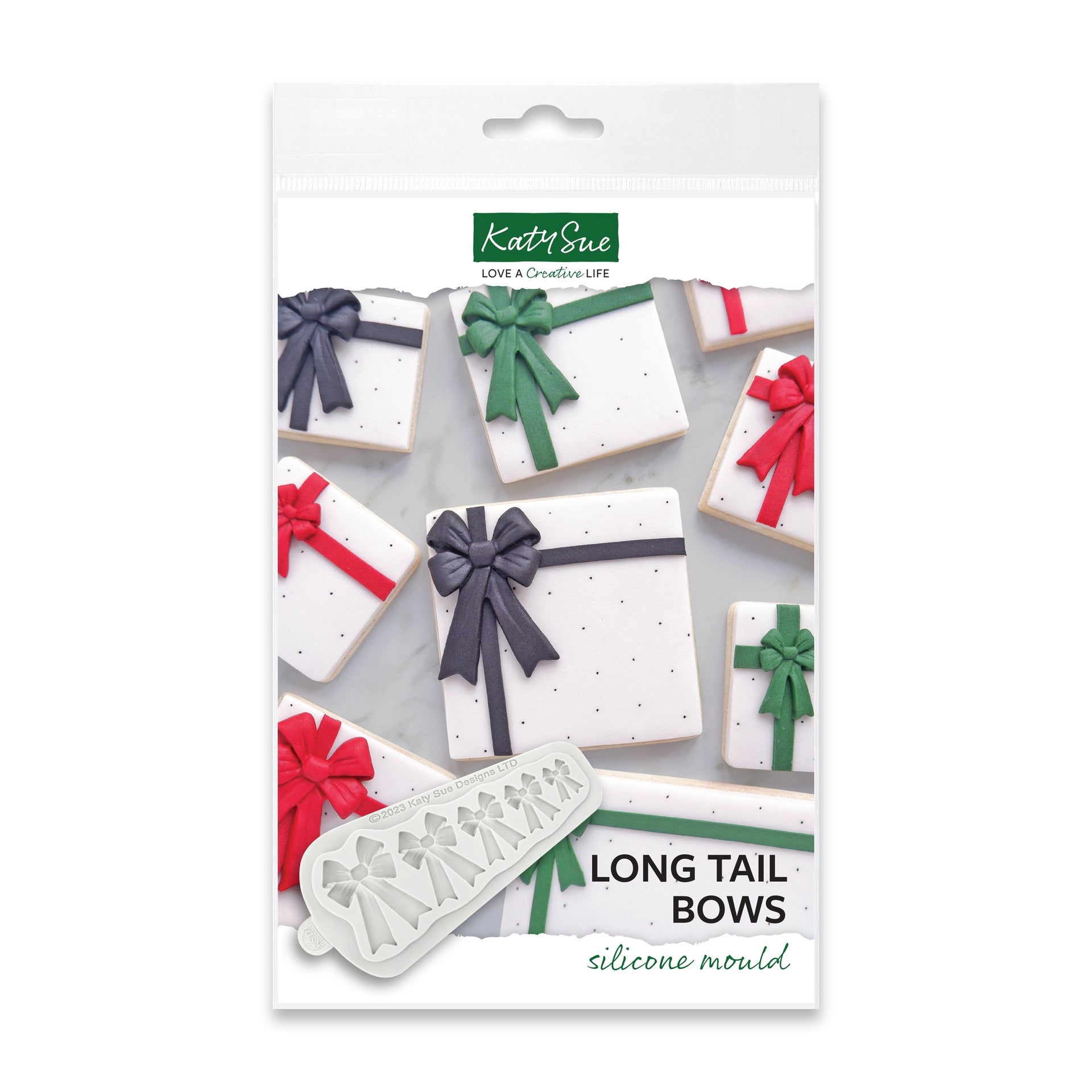 Katy Sue Silicone Mould - Bows with Long Tails
