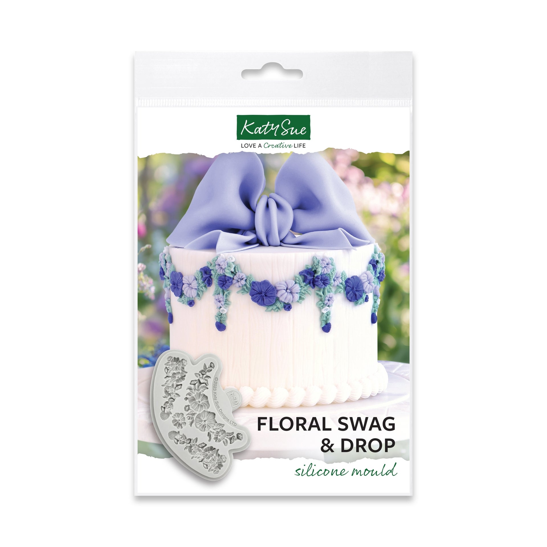 Katy Sue Silicone Mould - Floral Swag and Drop