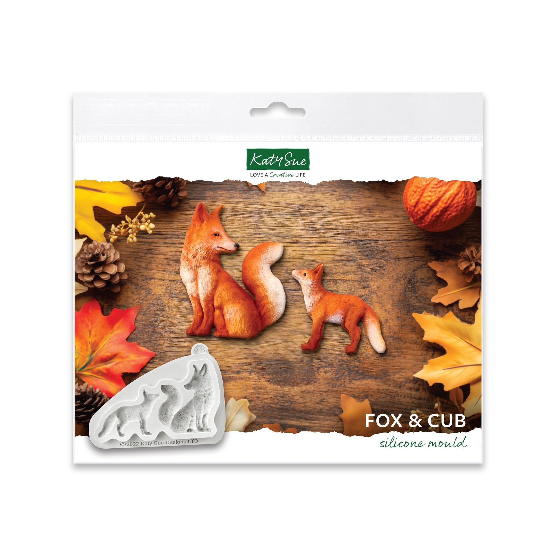Katy Sue Silicone Mould - Fox and Cub