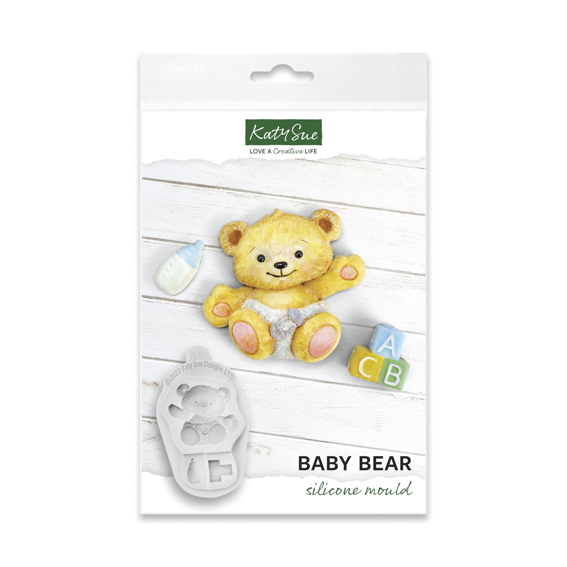 Katy Sue Silicone Mould - Baby Bear & Bottle