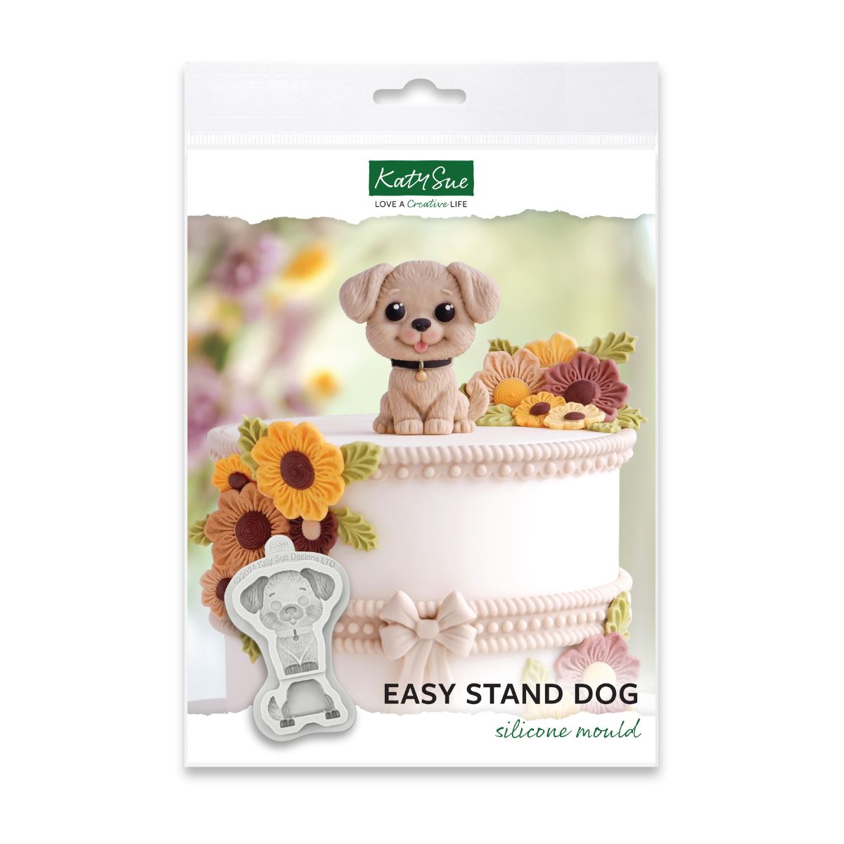 Katy Sue Silcone Mould - Easy Stand Dog