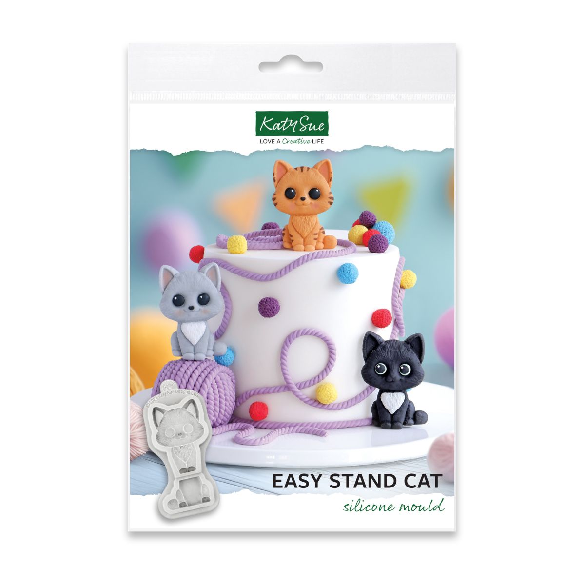 Katy Sue Silcone Mould - Easy Stand Cat