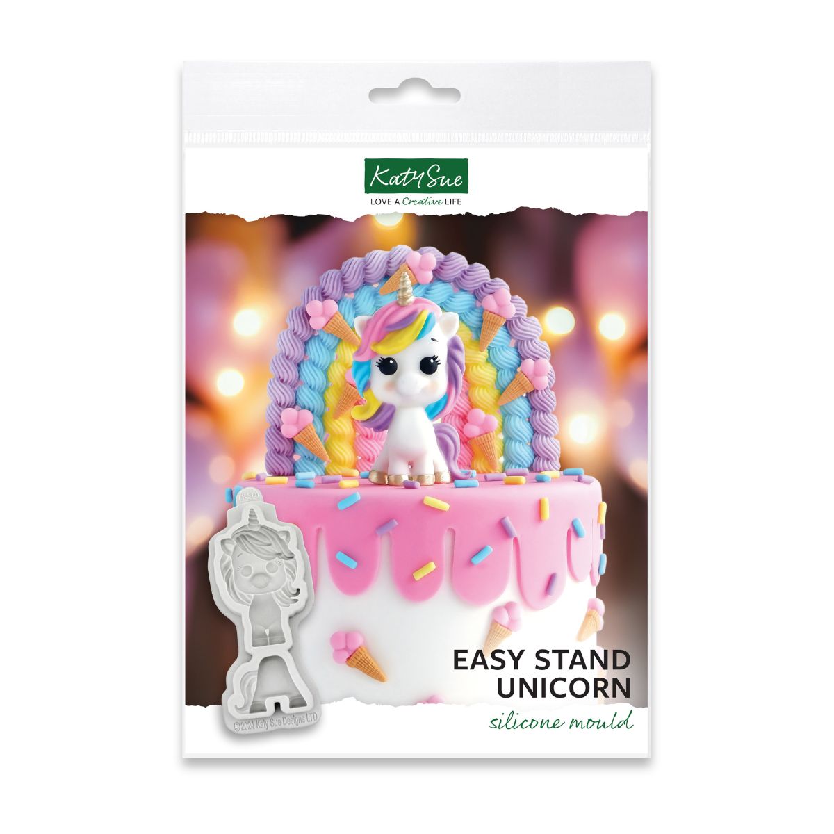 Katy Sue Silcone Mould - Easy Stand Unicorn