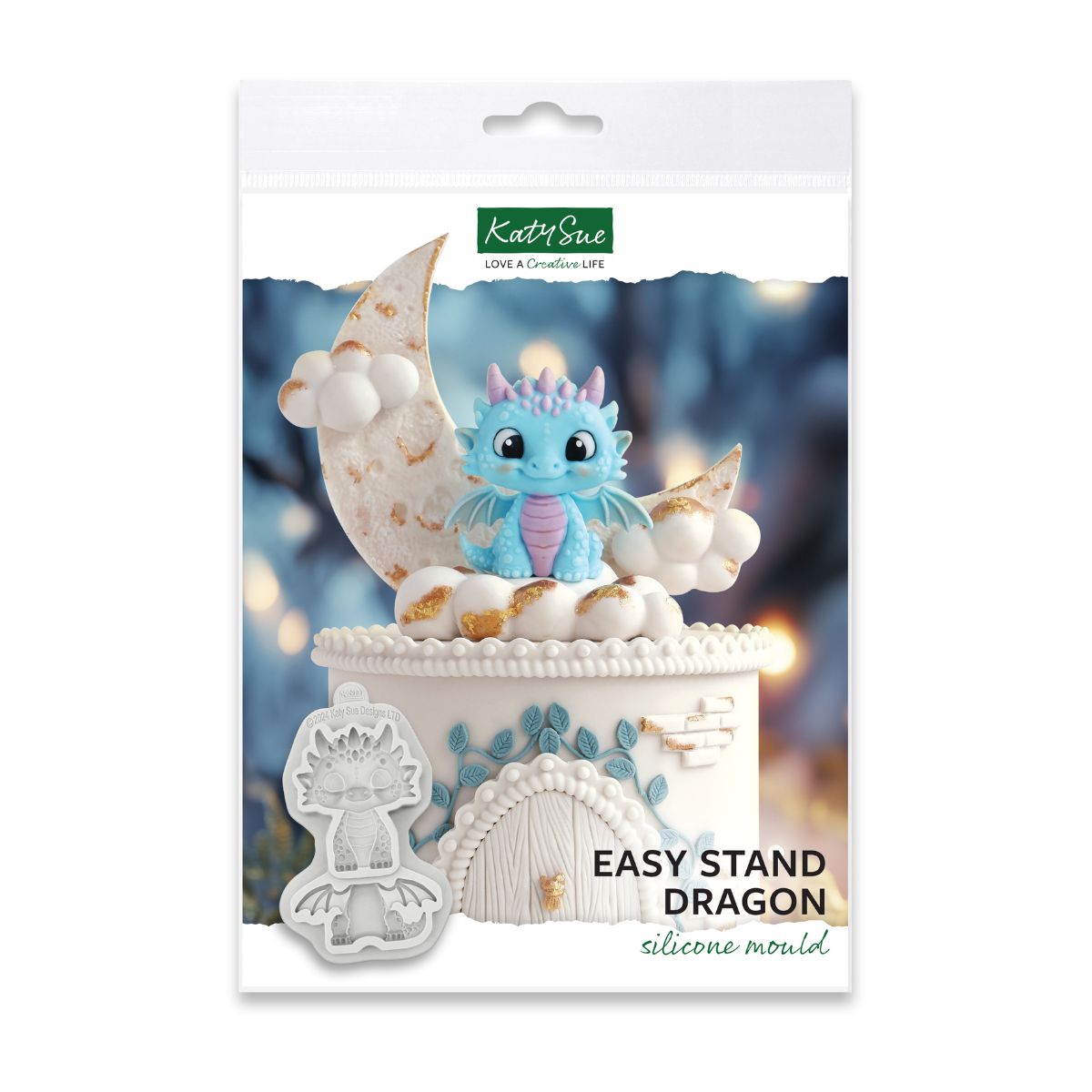 Katy Sue Silcone Mould - Easy Stand Dragon