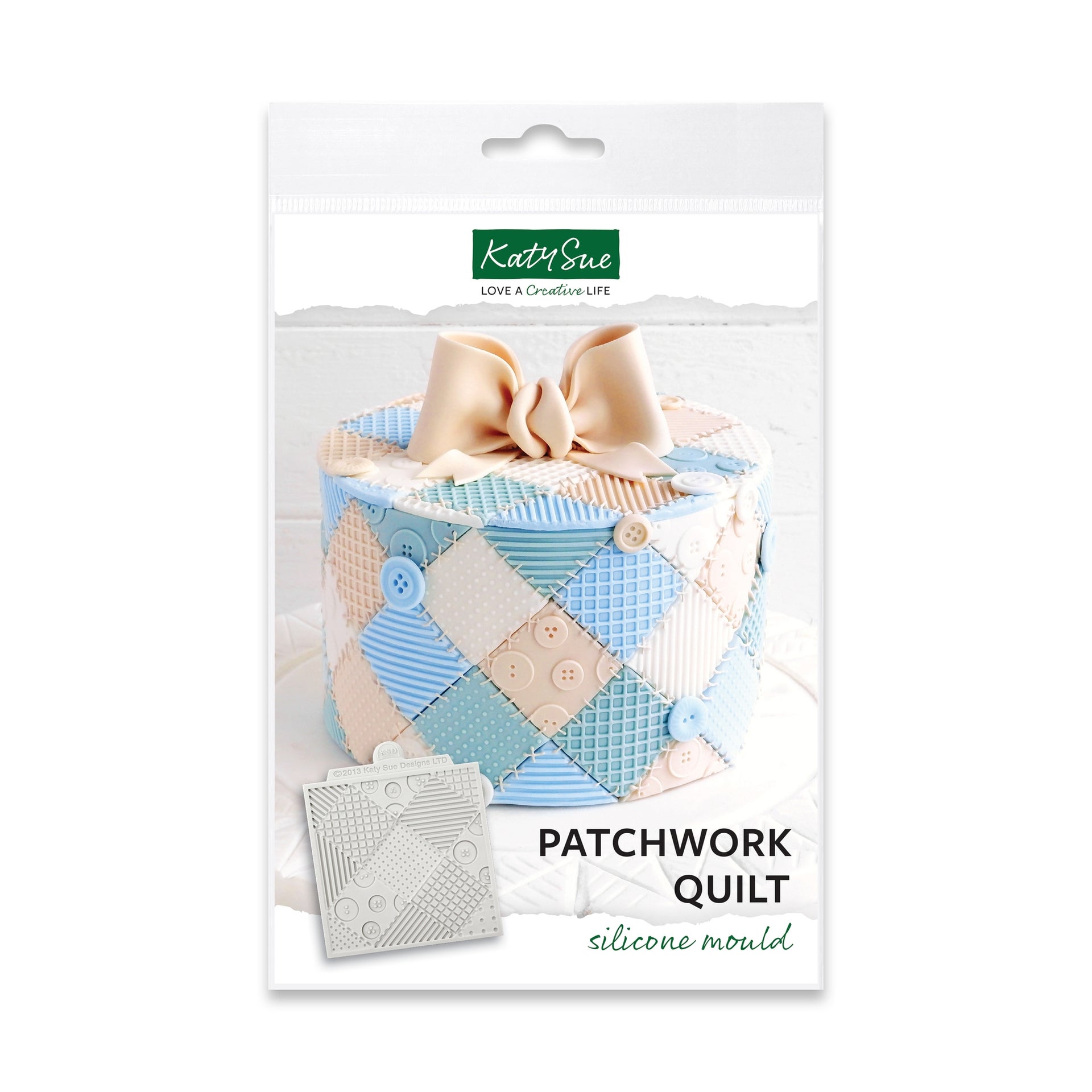 Katy Sue Silicone Mould - Patchwork Quilt Texture Mat