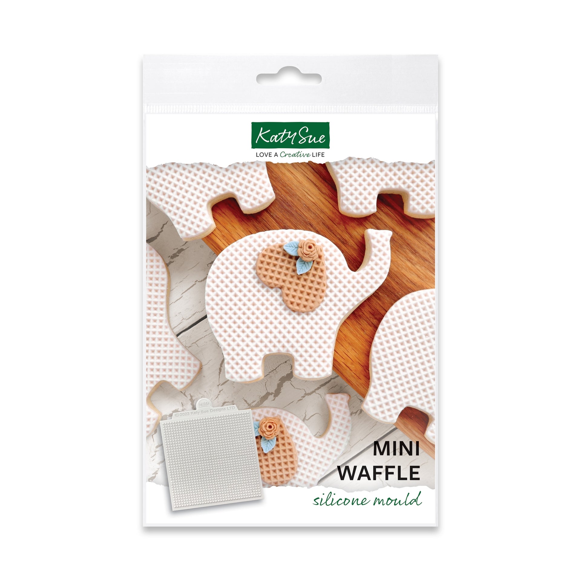 Katy Sue Silicone Mould - Mini Waffle Texture Mat