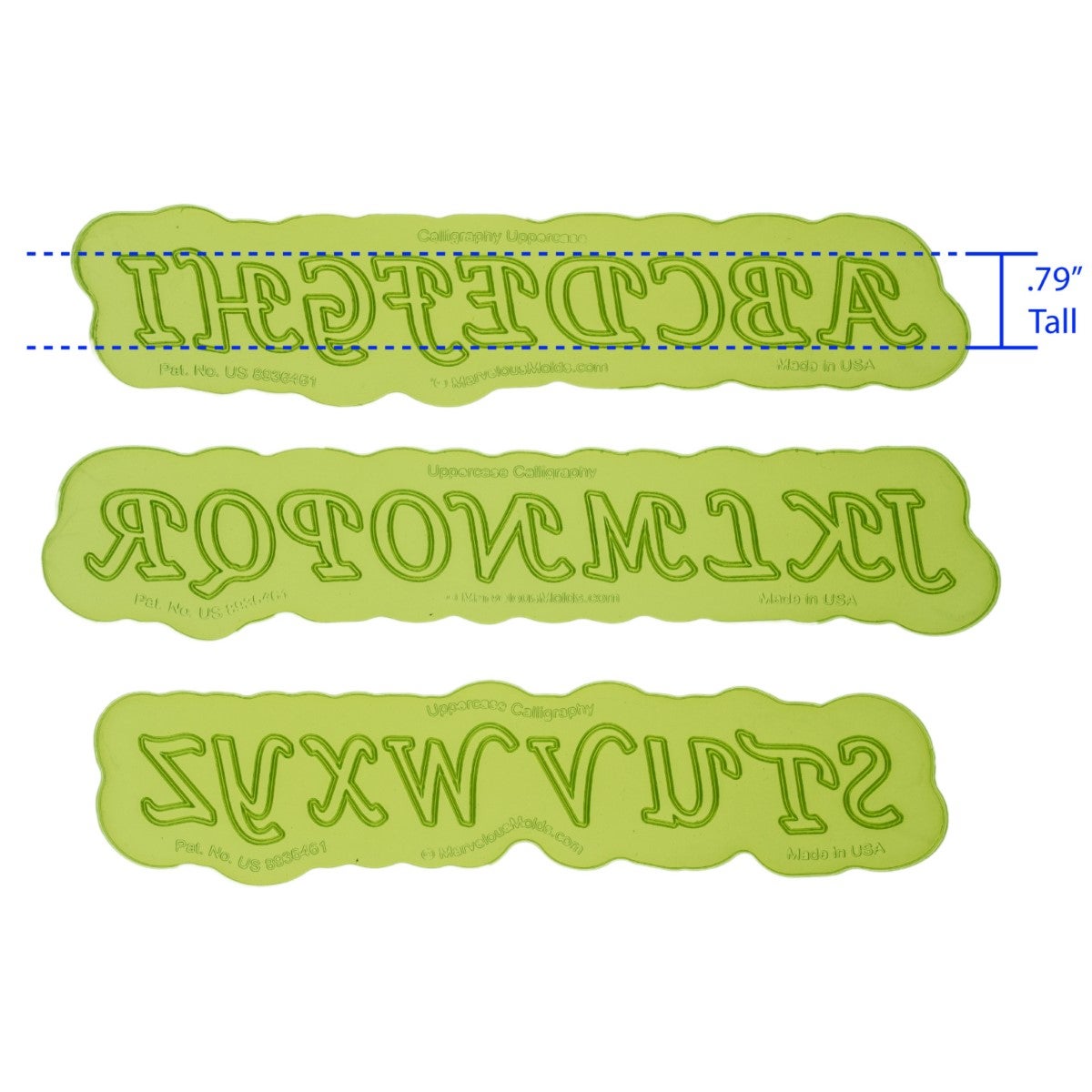 Marvelous Molds Silicone Mold - Calligraphy Uppercase Flexabet™