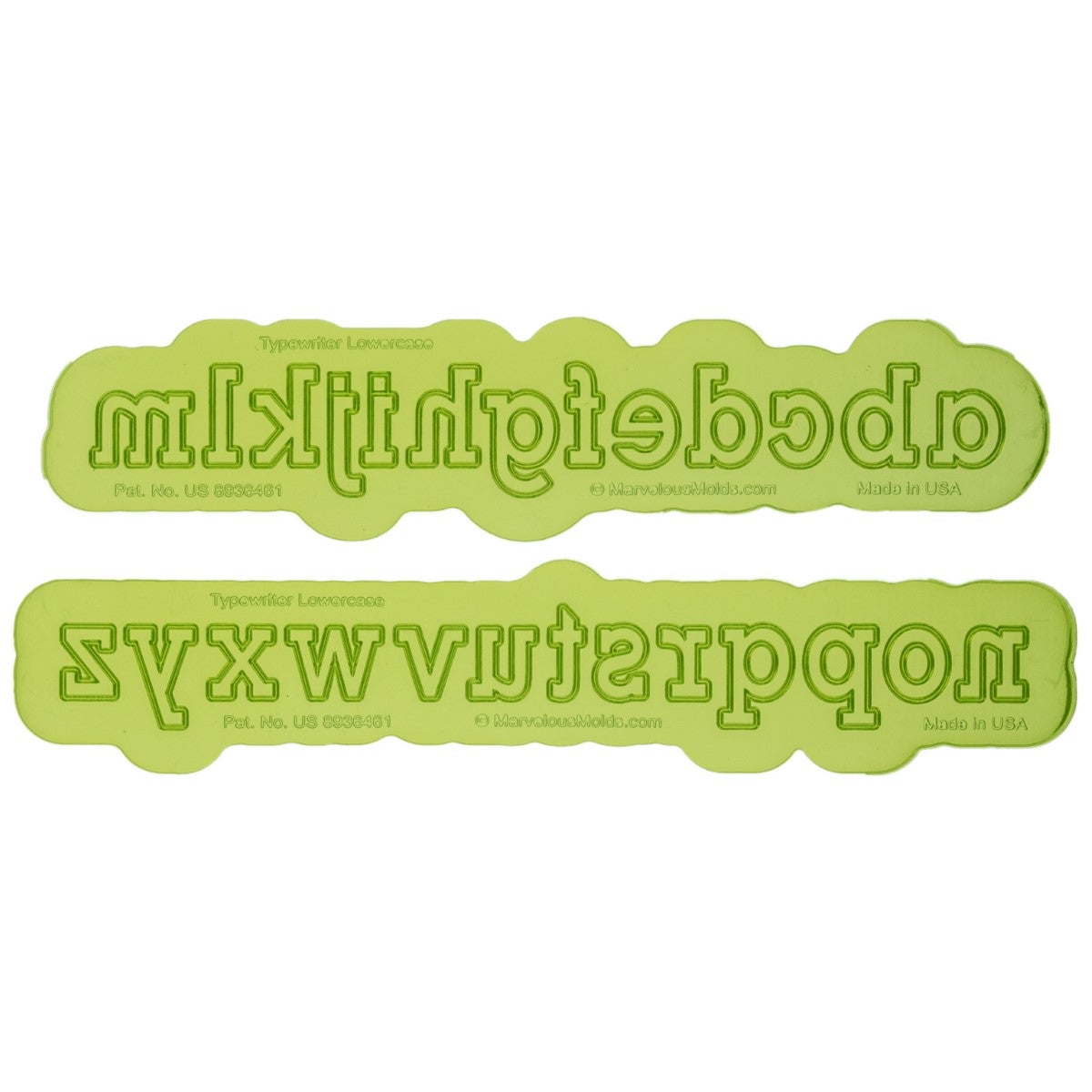 Marvelous Molds Silicone Mold - Typewriter Lowercase Flexabet™