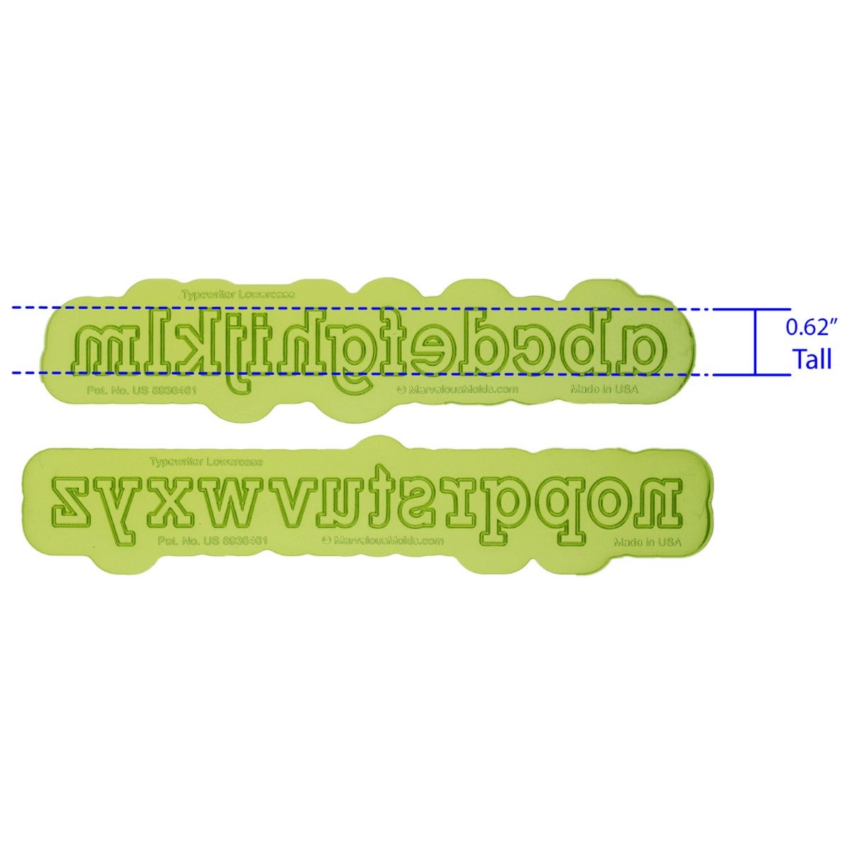 Marvelous Molds Silicone Mold - Typewriter Lowercase Flexabet™