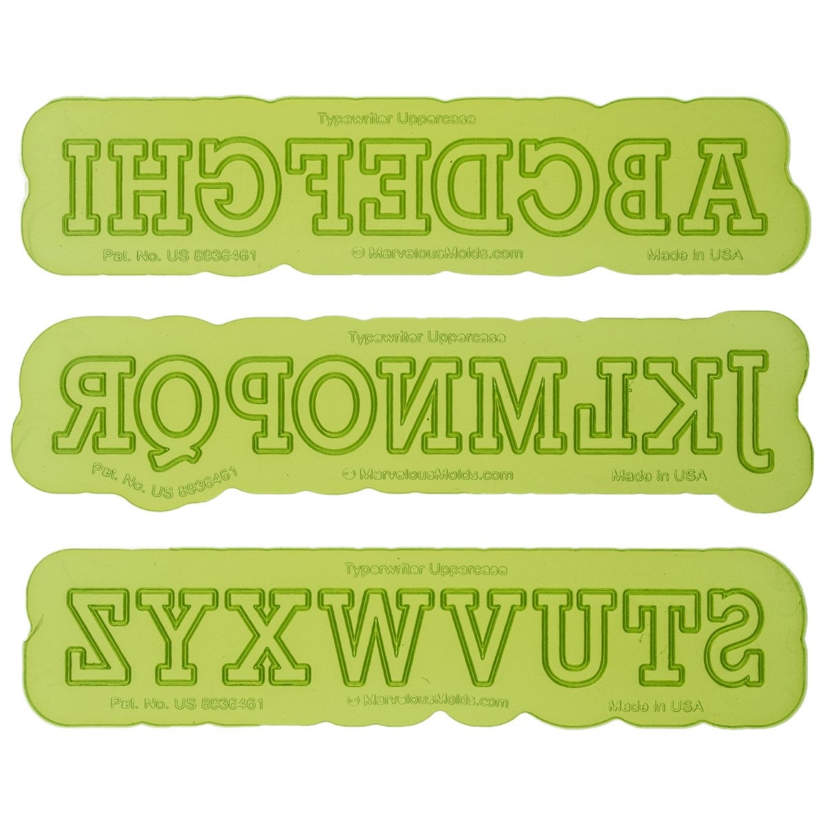 Marvelous Molds Silicone Mold - Typewriter Uppercase Flexabet™