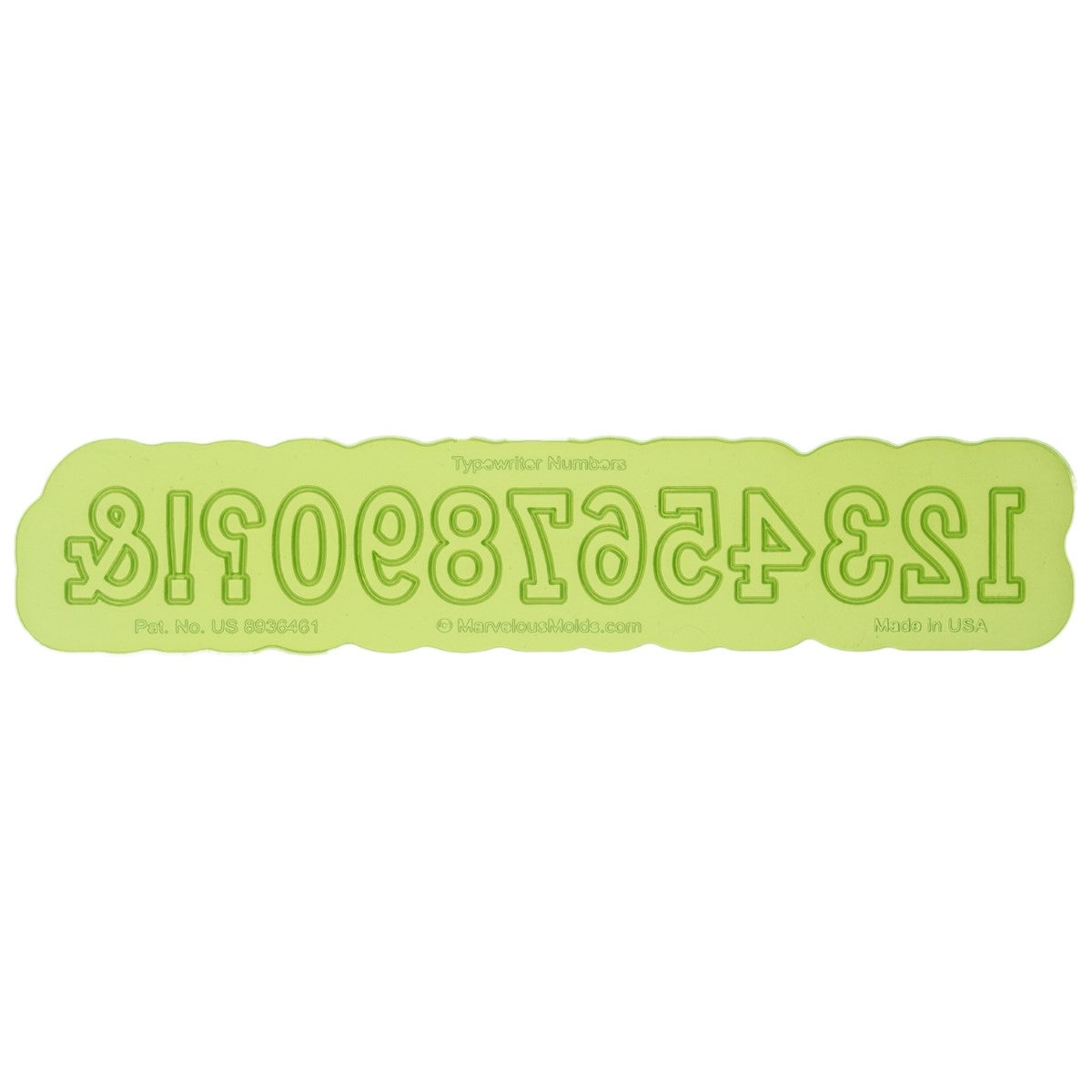 Marvelous Molds Silicone Mold - Typewriter Numbers Flexabet™