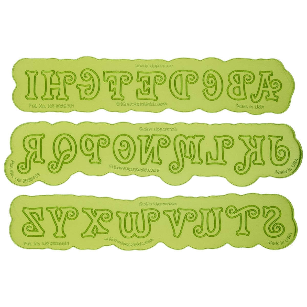 Marvelous Molds Silicone Mold - Swirly Uppercase Flexabet™