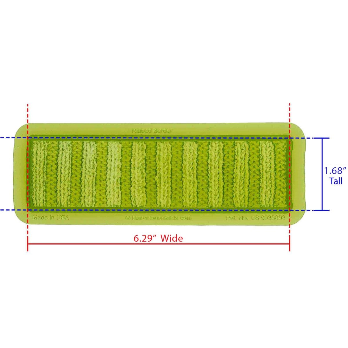 Marvelous Molds Silicone Mold - Ribbed Border Mold