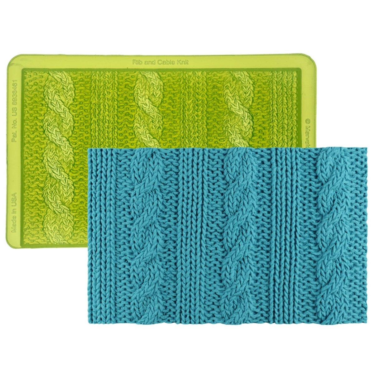 Marvelous Molds Silicone Mold - Rib & Cable Knit Simpress