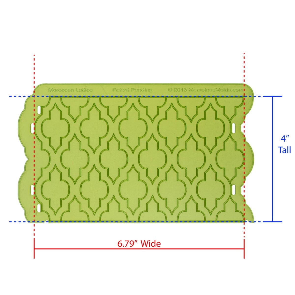 Marvelous Molds Silicone Mold - Moroccan Lattice Silicone Onlay®