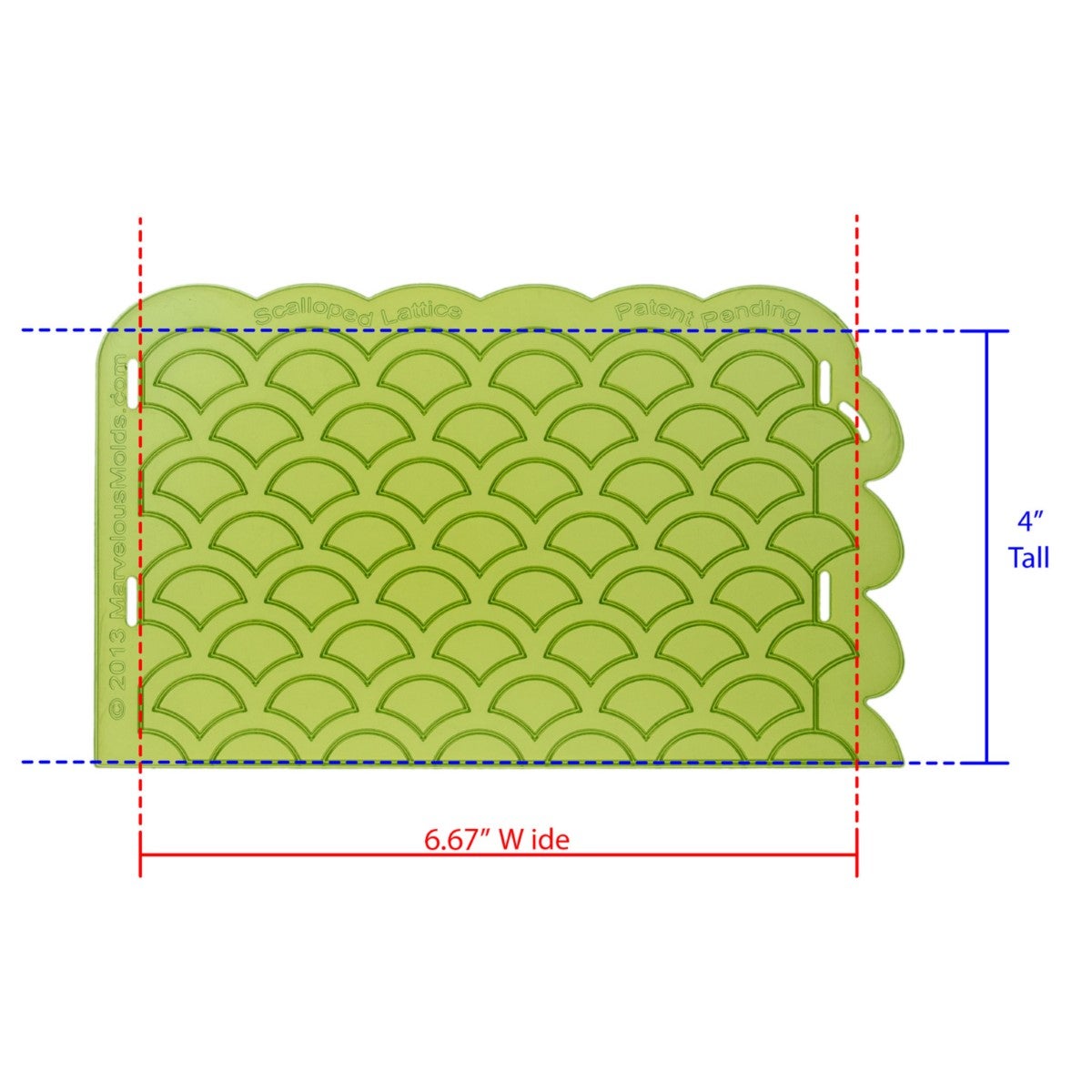 Marvelous Molds Silicone Mold - Scalloped Lattice Silicone Onlay®
