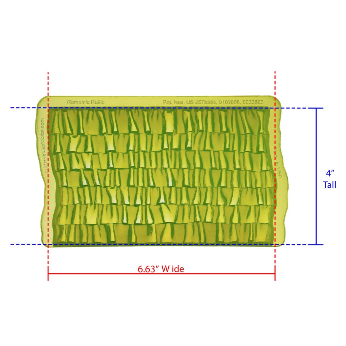 Marvelous Molds Silicone Mold - Romantic Ruffle Simpress
