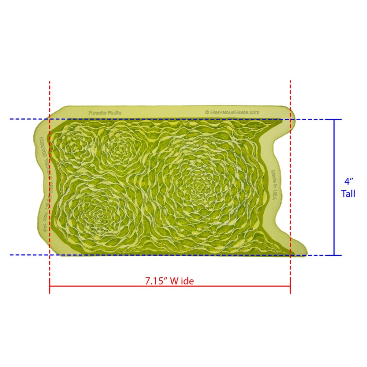 Marvelous Molds Silicone Mold - Rosette Ruffle Simpress