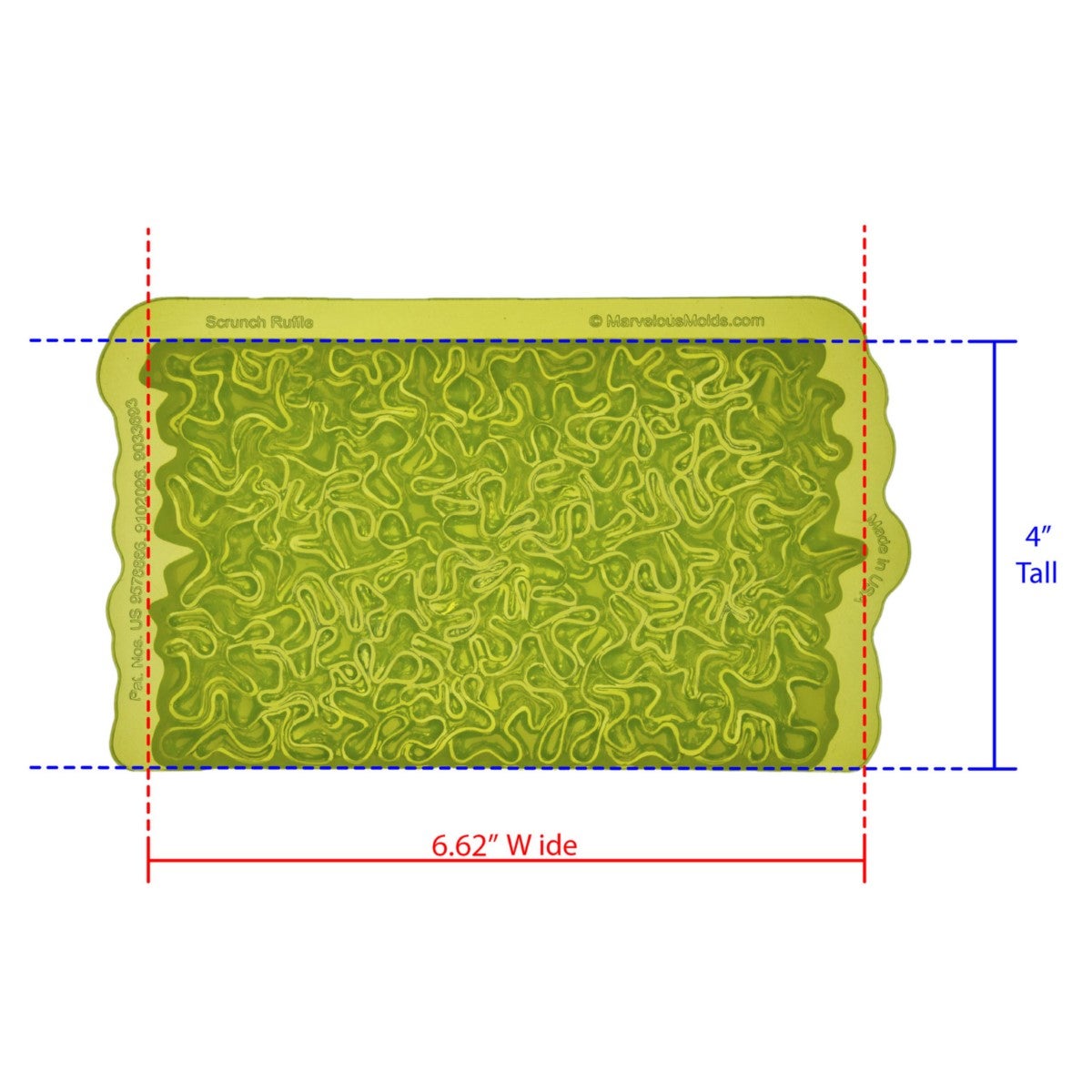 Marvelous Molds Silicone Mold - Scrunch Ruffle Simpress®