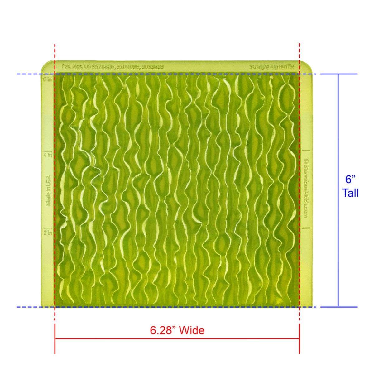 Marvelous Molds Silicone Mold - Straight-Up Ruffle