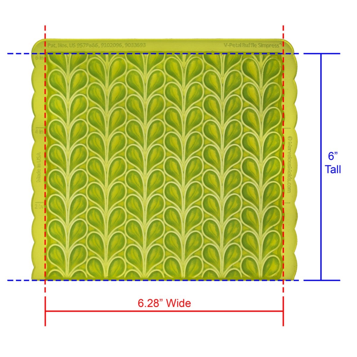 Marvelous Molds Silicone Mold - V-Petal Ruffle