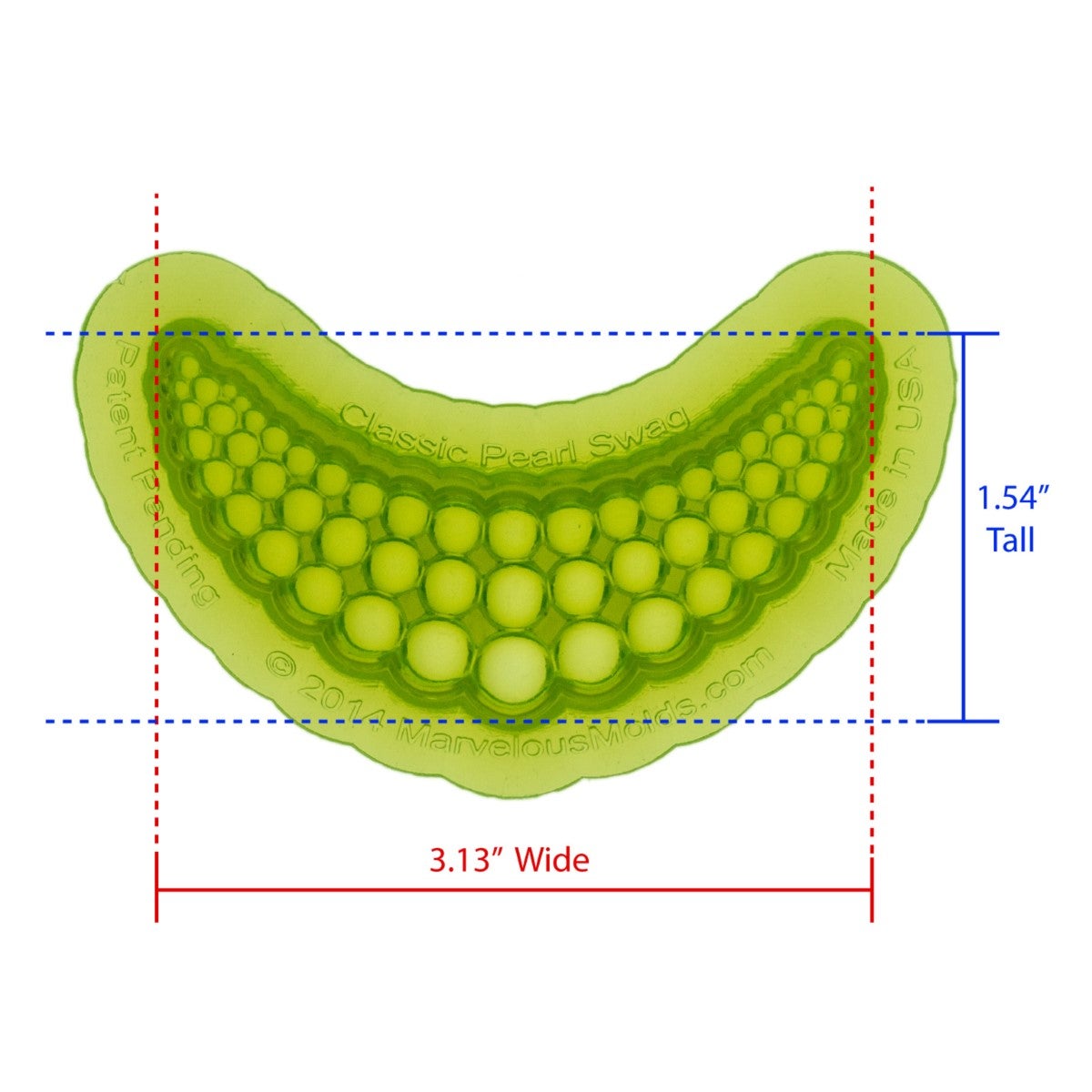 Marvelous Molds Silicone Mold - Classic Pearl Swag Mold