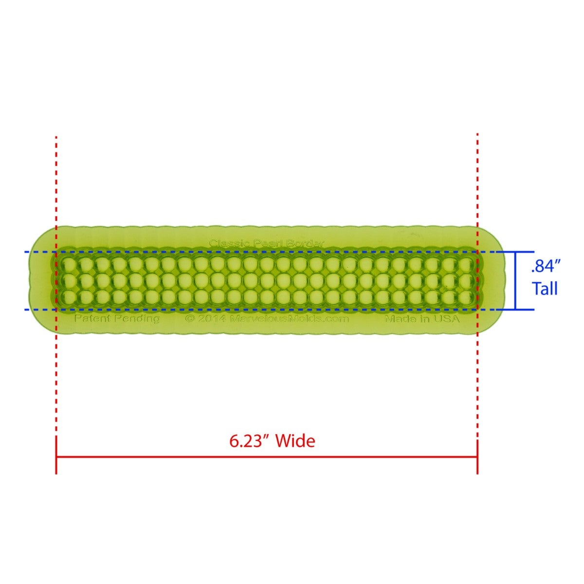 Marvelous Molds Silicone Mold - Classic Pearl Border Mold