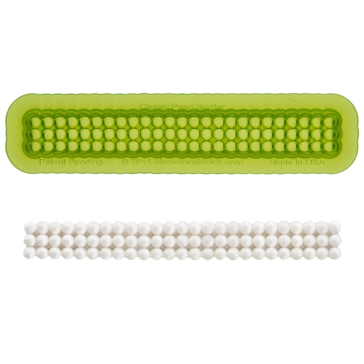 Marvelous Molds Silicone Mold - Classic Pearl Border Mold