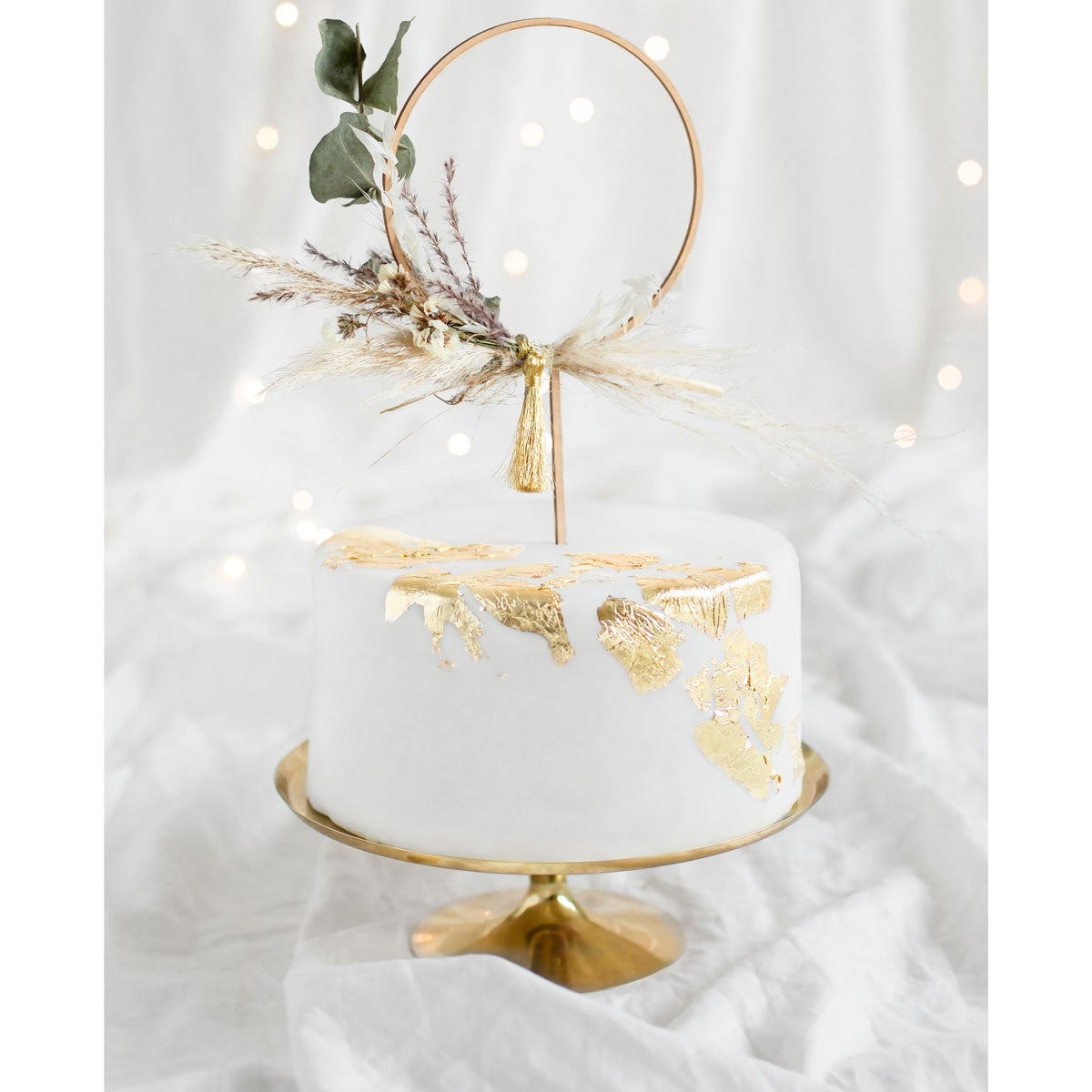 PartyDeco Wooden Cake Topper Hoop 24.5 cm