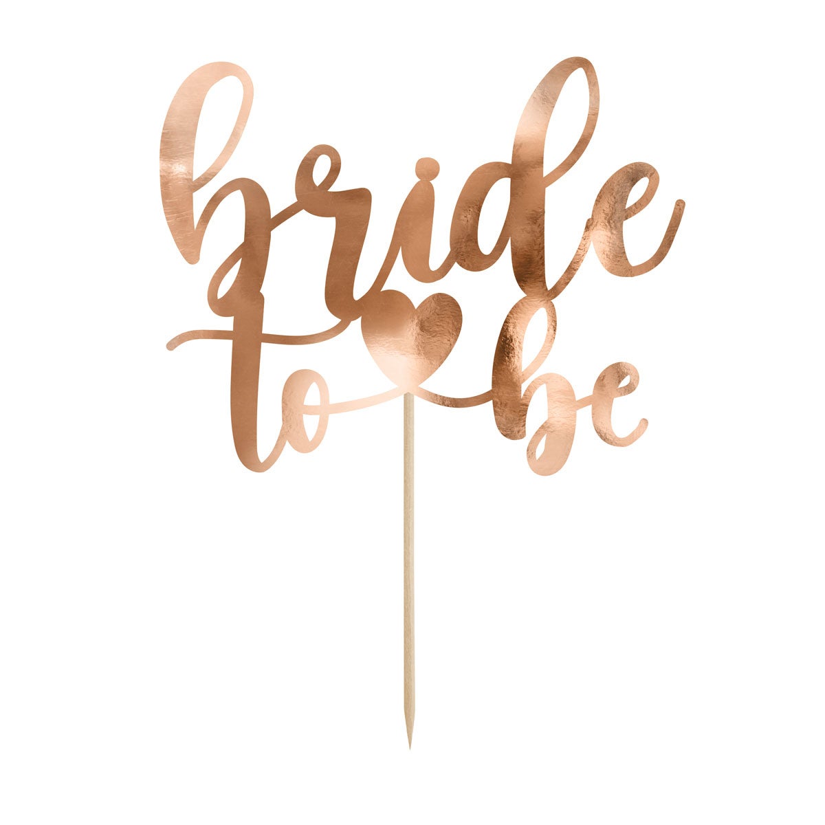 PartyDeco Cake Topper Bride To Be - Rose Gold