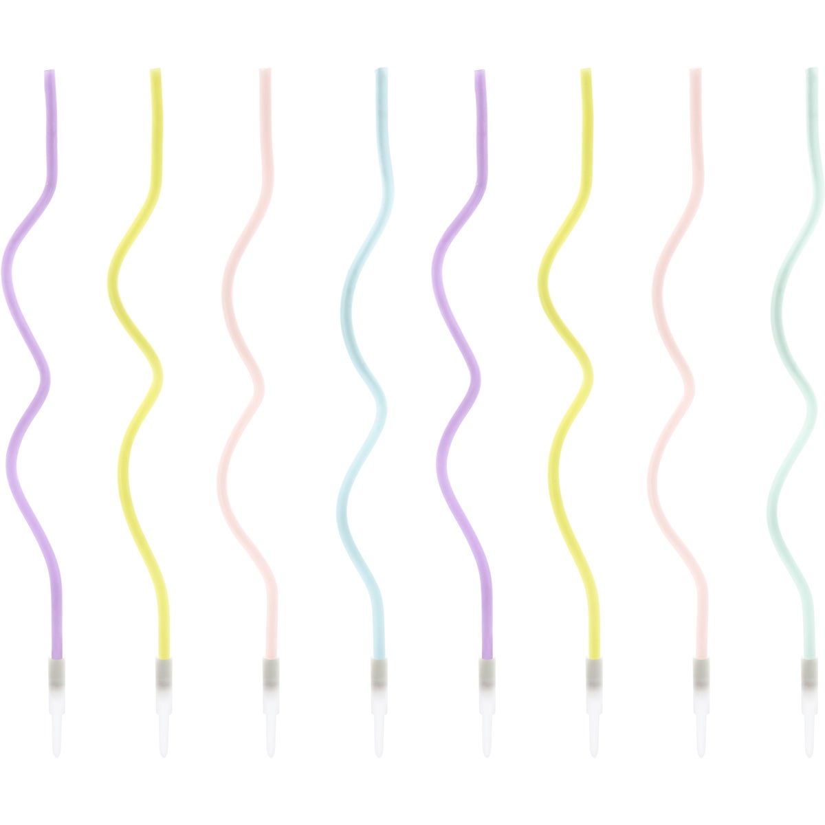 PartyDeco Birthday Candles Curl Mix 16 cm pk/8