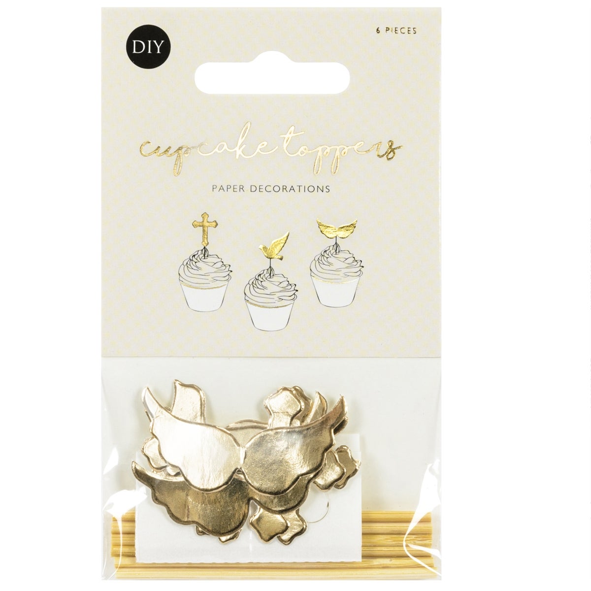 PartyDeco Cupcake Toppers First Communion Set/6