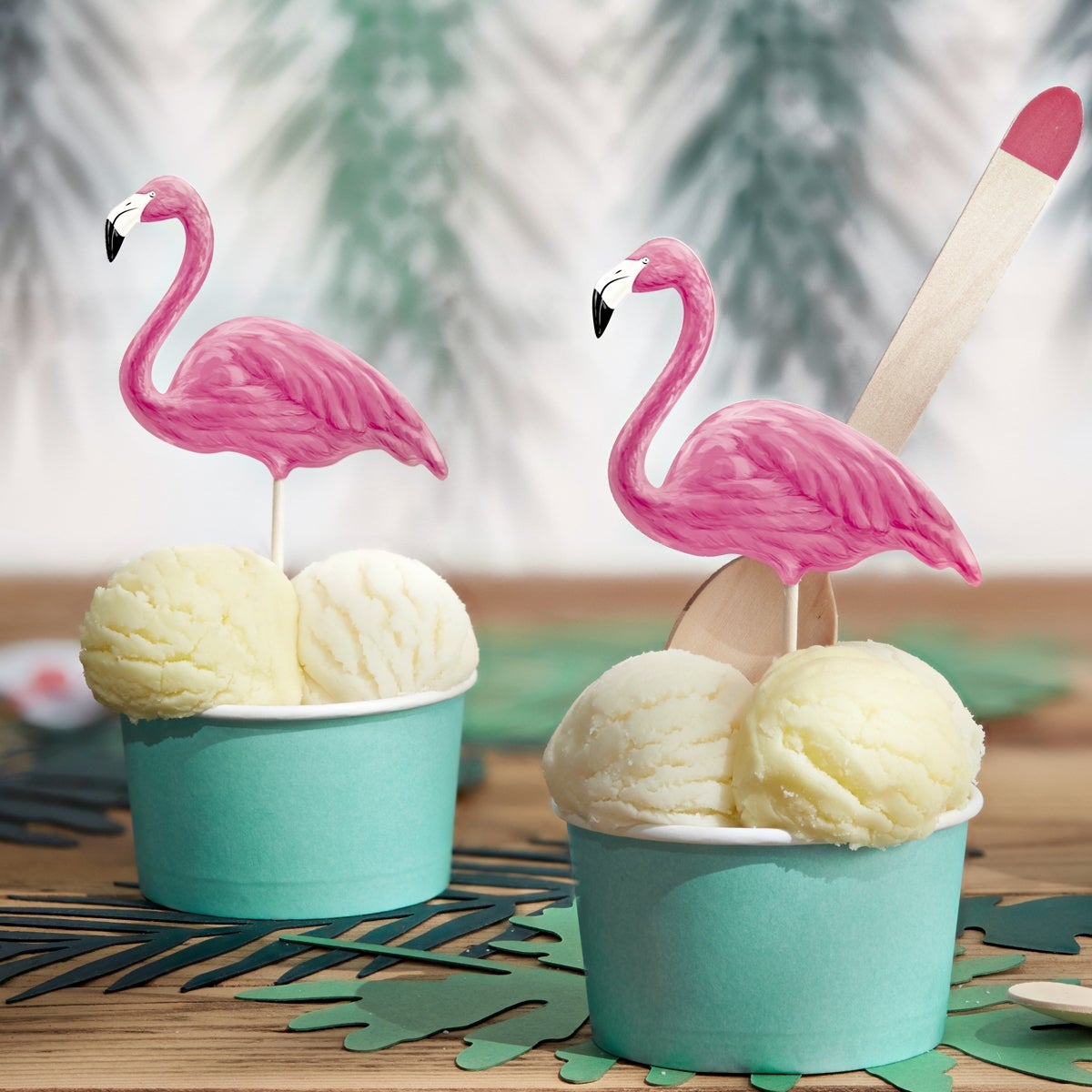 PartyDeco Toppers Flamingos Set/6
