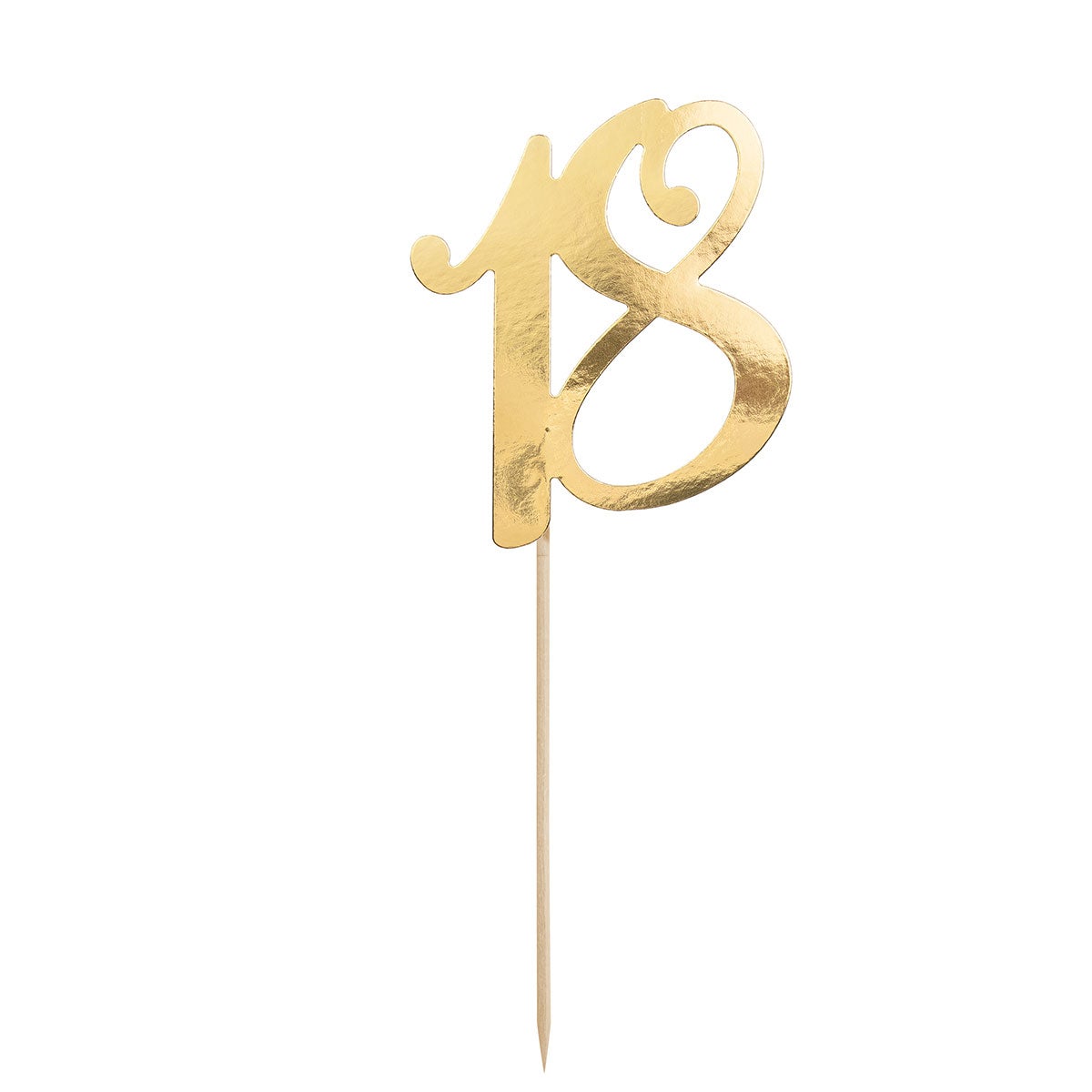 PartyDeco Caketopper 18 gold