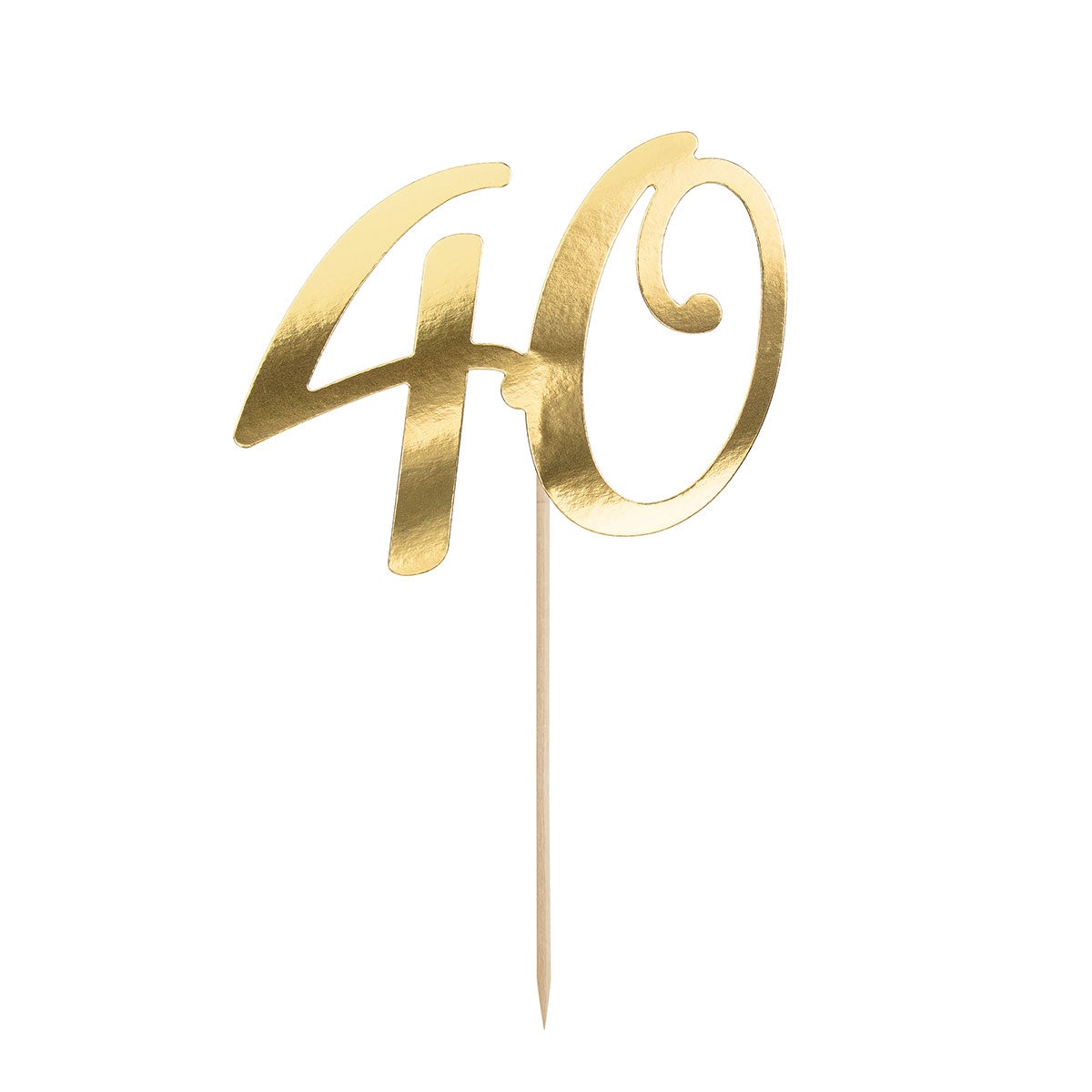 PartDeco Cake Topper 40 Gold