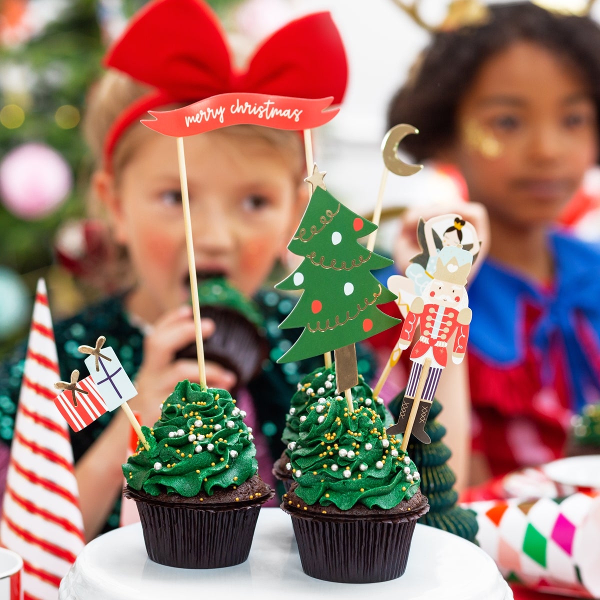 PartyDeco Cake toppers Nutcracker pk/6