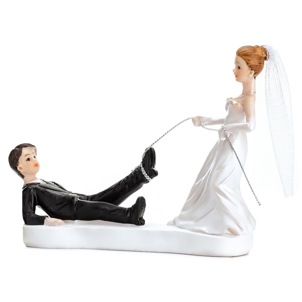 PartyDeco Cake Topper Newlyweds with a rope